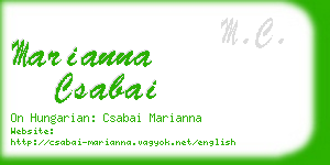 marianna csabai business card